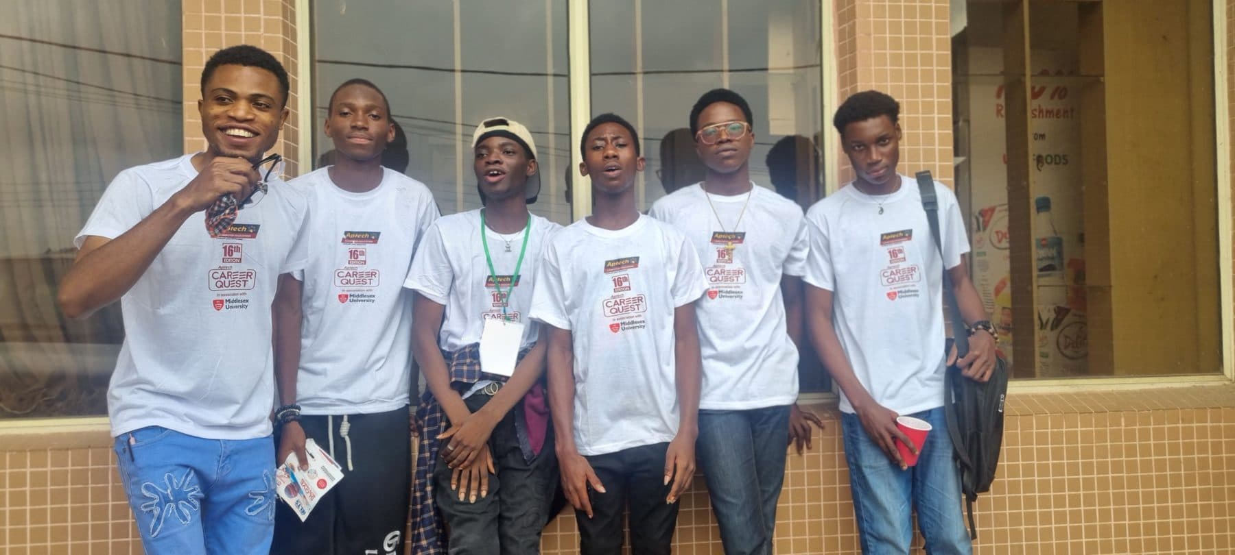 A group of students at the APTECH Career Quest event, held in association with Middlesex University